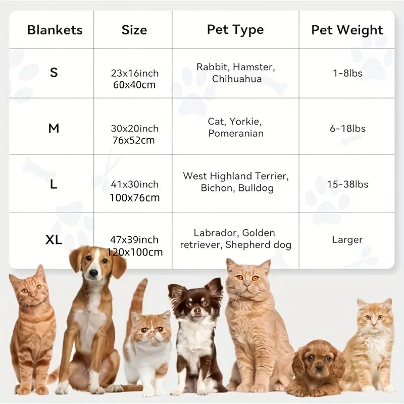 Flannel Blanket for Pets – Cute Paw Design