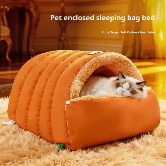 Cozy Foldable Cat Sleeping Bag Nest